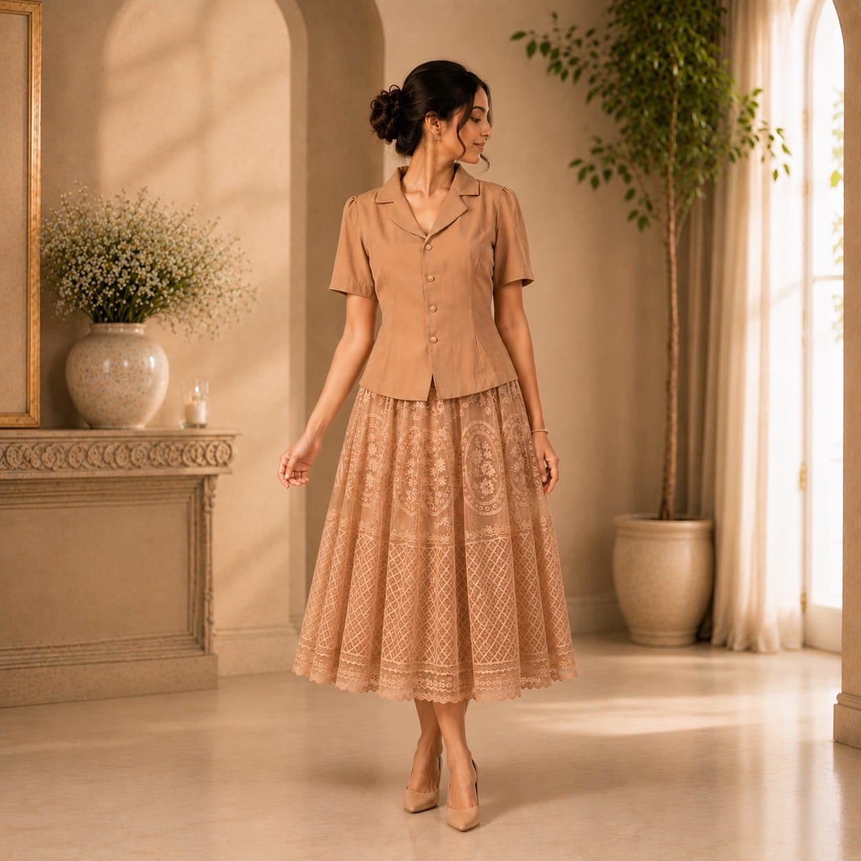 Shirt Skirt Co ord set